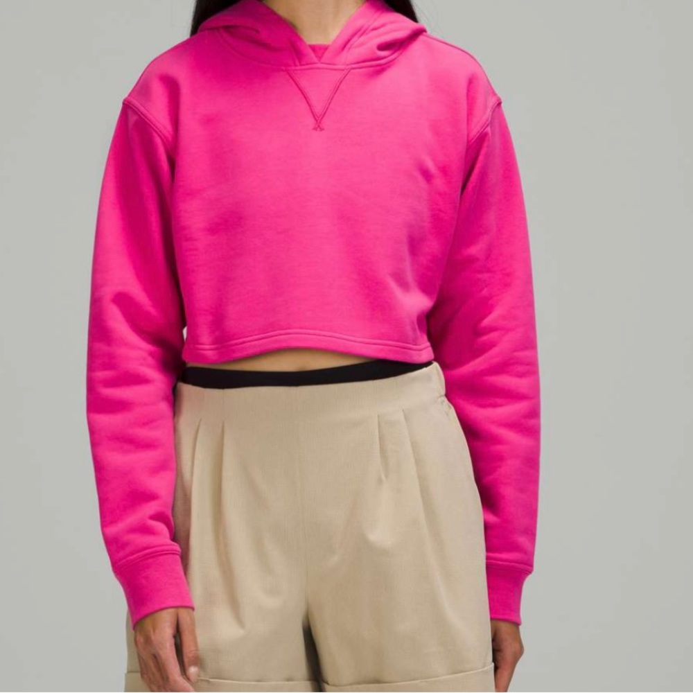 Lululemon All Yours Cropped Hoodie Sonic Pink